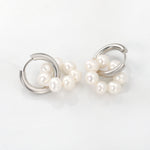 Hopeiset helmikorvakorut