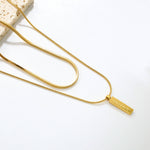 Vedenkestävä hypoallerginen kullattu kaulakoru setti