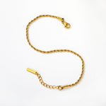 Kultainen rope chain rannekoru unisex