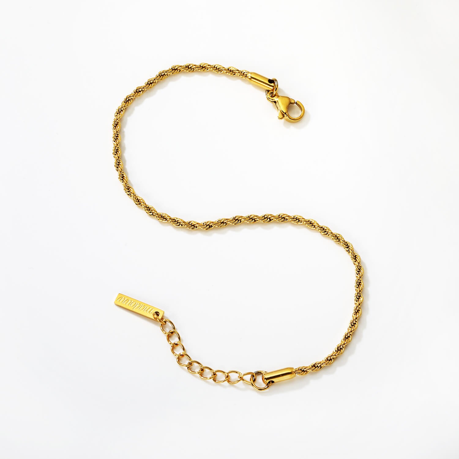 Kultainen rope chain rannekoru unisex