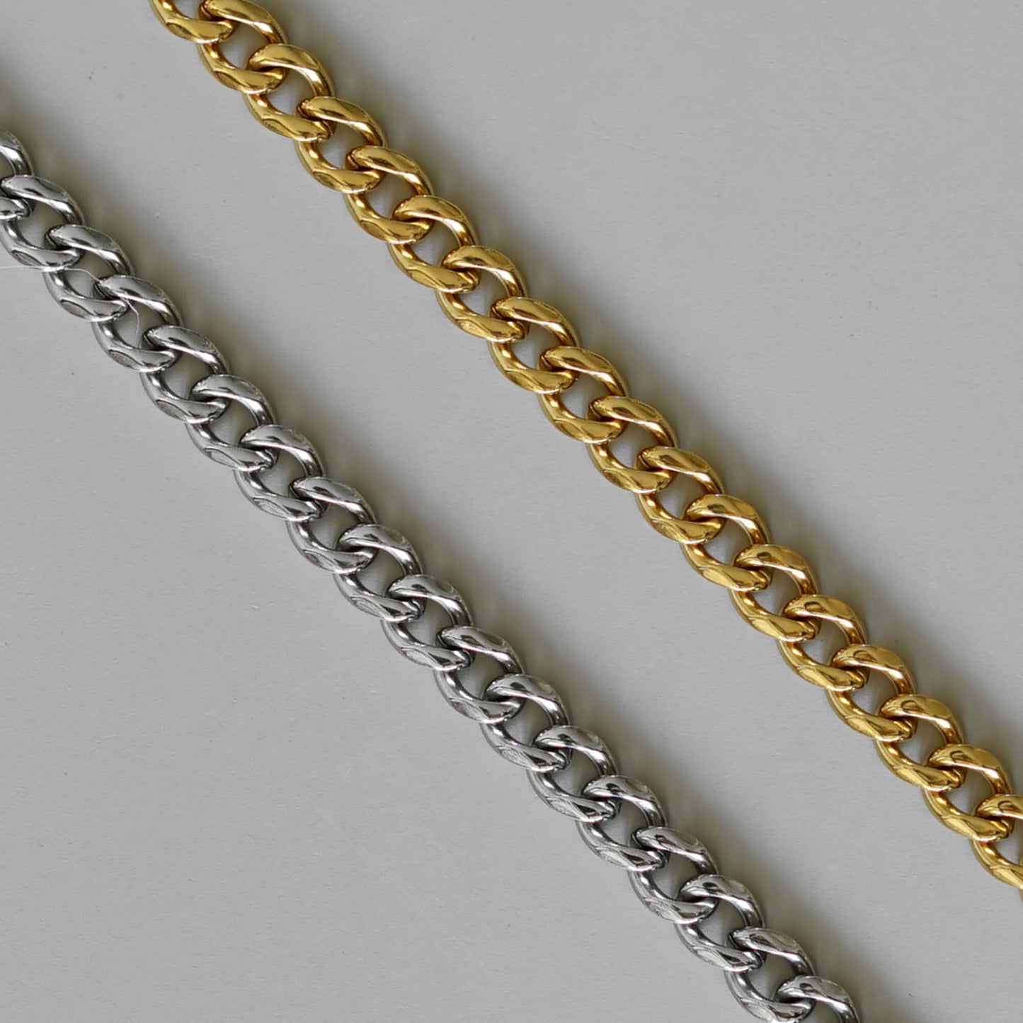 Unisex Cuban Chain rannekoru kullattu