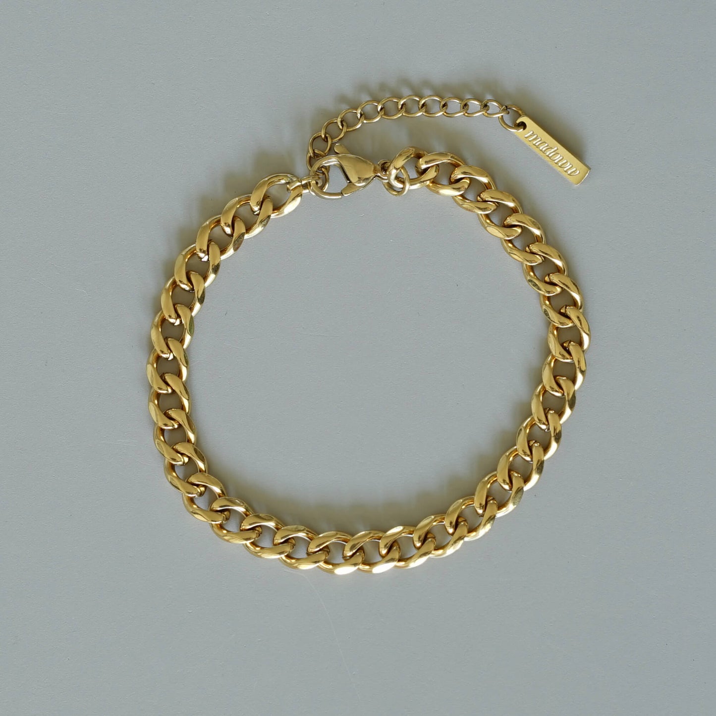 Unisex Cuban Chain rannekoru kullattu