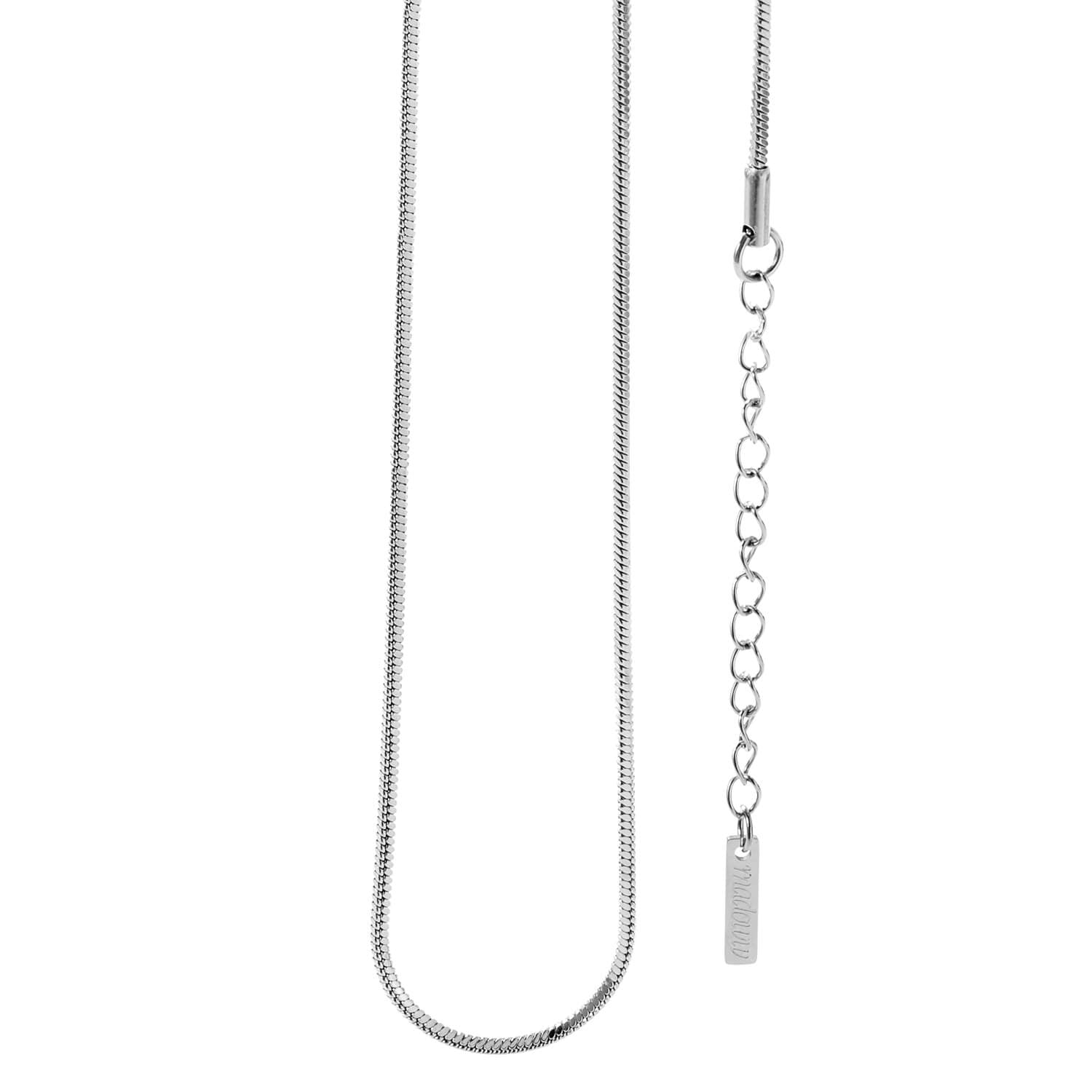 Ivy waterproof necklace in stainless steel on a clean white background