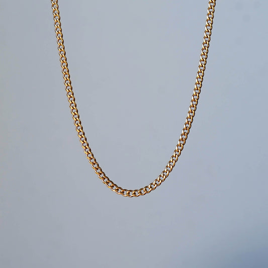 Unisex Cuban Chain kaulakoru kullattu