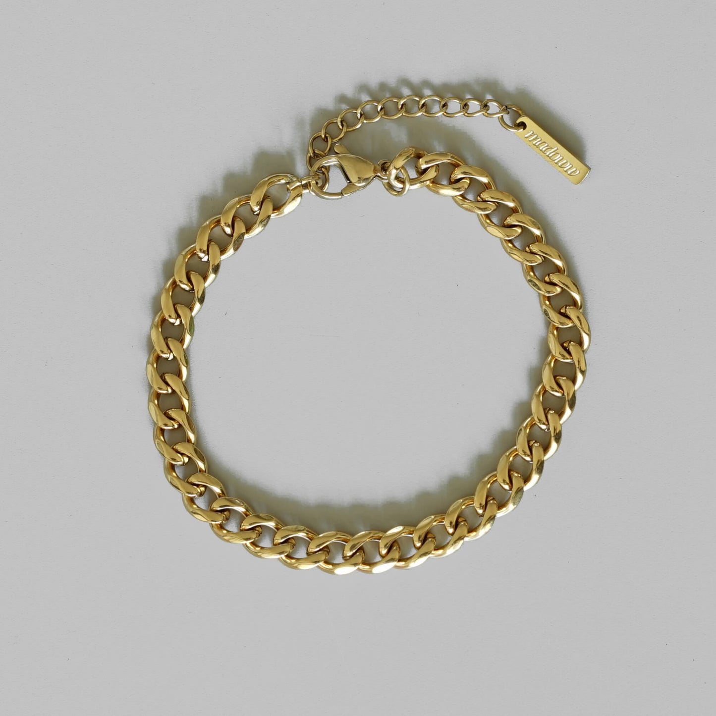 Unisex Cuban Chain rannekoru kullattu